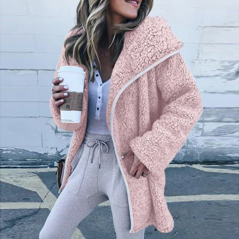 Fashion Warm Autumn Female Fur Overcoat Soft Fluffy Fleece Hooded Jacket Women Faux Fur Coat Casual Zipper Long Outerwear
Fashion Warm Autumn Female Fur Overcoat Soft Fluffy Fleece Hooded Jacket Women Faux Fur Coat Casual Zipper Long Outerwear