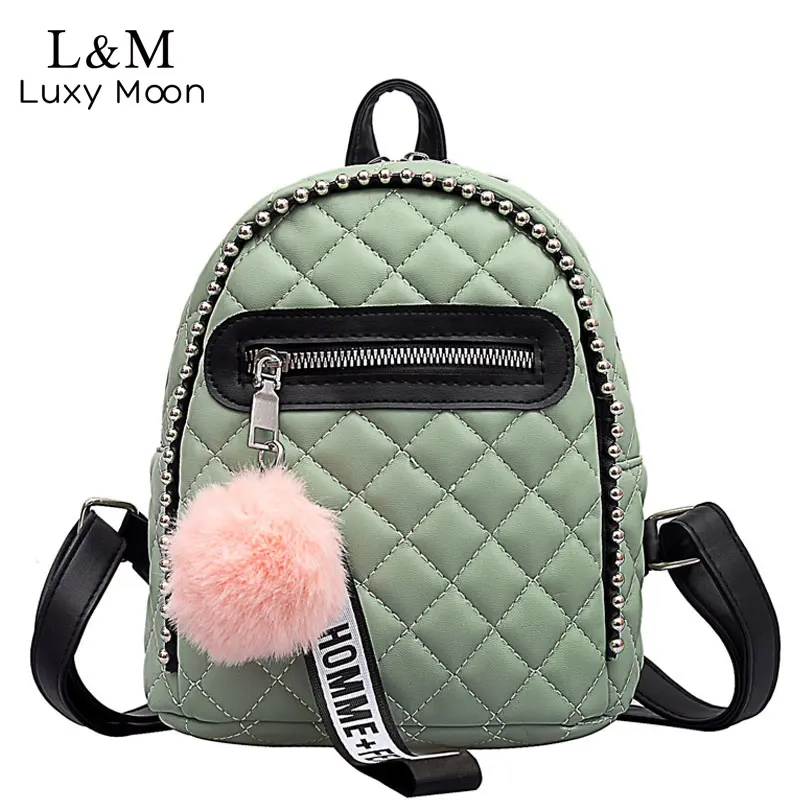 Female Soft Leather Mini Backpacks Girls Cute Pendant Shoulder Schoolbags Women Fashion Lattice Small Travel Backpack XA480H
Female Soft Leather Mini Backpacks Girls Cute Pendant Shoulder Schoolbags Women Fashion Lattice Small Travel Backpack XA480H