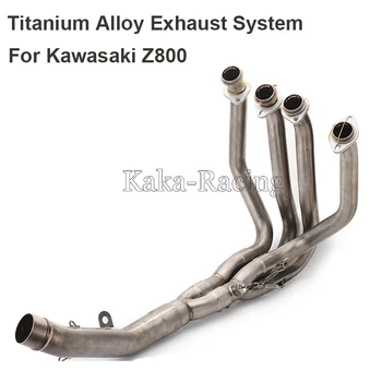 Real Titanium Alloy Motorcycle Exhaust Muffler Modified Full System Front link pipe Middle Pipe Tube For Kawasaki Z800 2013-2016
Real Titanium Alloy Motorcycle Exhaust Muffler Modified Full System Front link pipe Middle Pipe Tube For Kawasaki Z800 2013-2016