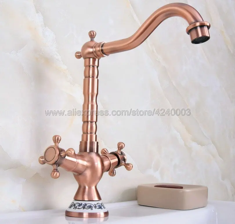 Antique Red Copper Basin Faucets Bathroom Sink Mixer Deck Mounted Double Handle Single Hole WC Bathroom Faucet Knf613
Antique Red Copper Basin Faucets Bathroom Sink Mixer Deck Mounted Double Handle Single Hole WC Bathroom Faucet Knf613