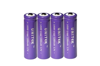 4pcs UNITEK 3.7v ICR 14500 li-ion battery 1200mah aa size rechargeable lithium ion cell for laser flashlight torch-Purple
4pcs UNITEK 3.7v ICR 14500 li-ion battery 1200mah aa size rechargeable lithium ion cell for laser flashlight torch-Purple