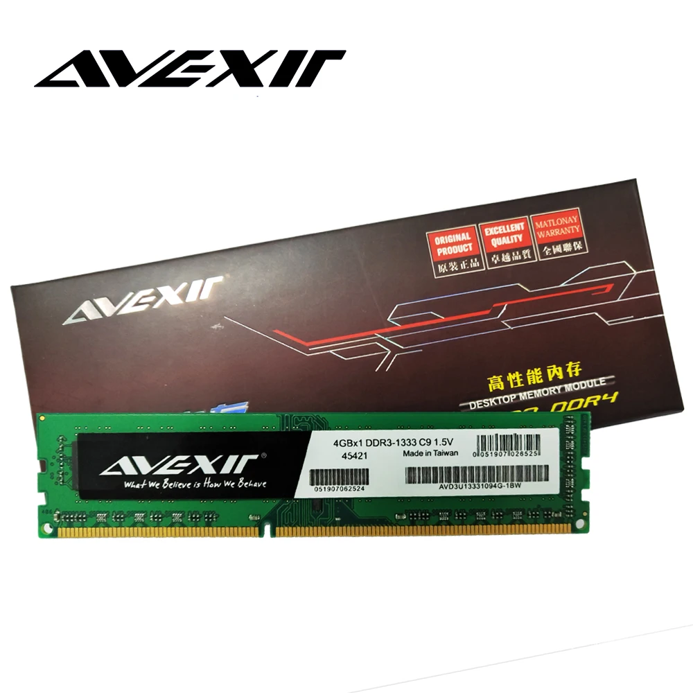 AVEXIR ram ddr3 4gb AMD Memory Frequency 1333MHz Desktop memory Interface Type 240pin 11-11-11-28 CL=11 ddr3 1333 Single RAMs
AVEXIR ram ddr3 4gb AMD Memory Frequency 1333MHz Desktop memory Interface Type 240pin 11-11-11-28 CL=11 ddr3 1333 Single RAMs