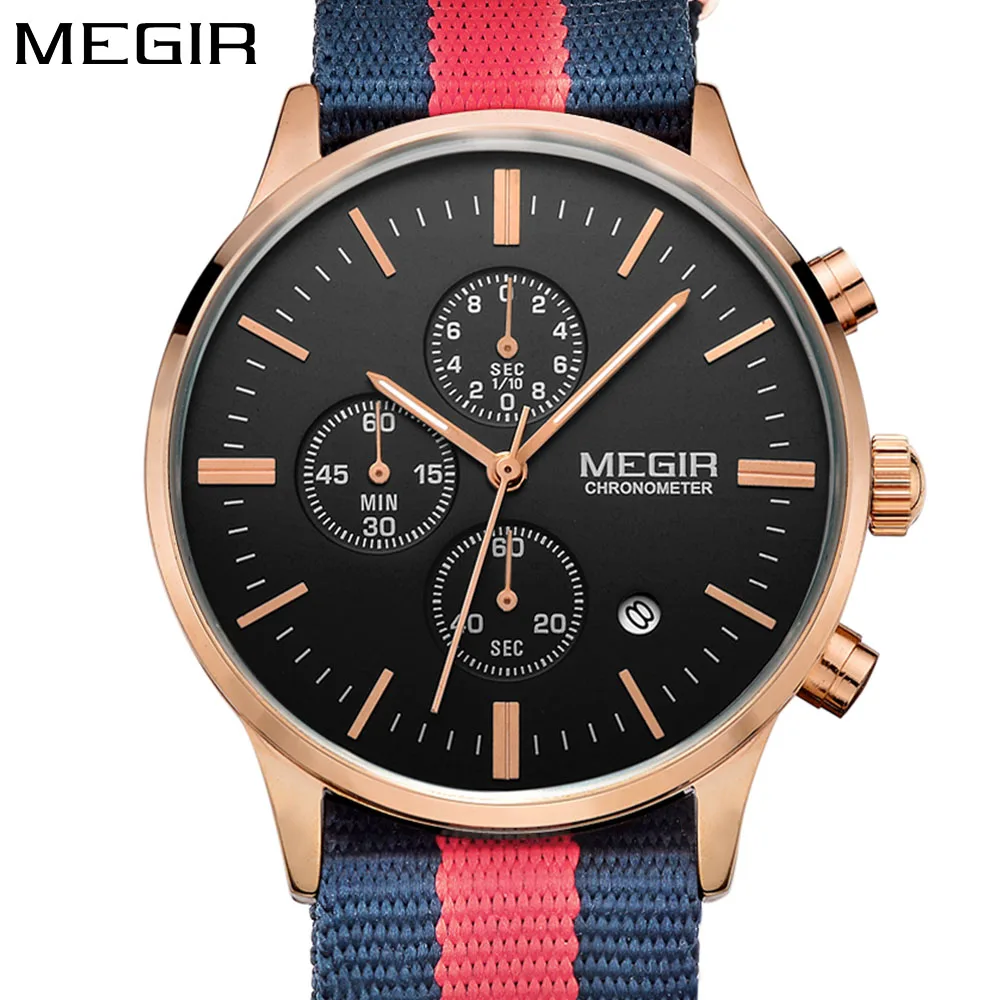 Megir Watches Men Luxury Top Brand Fashion Nylon band Designer Quartz Watch Male Men's Wrist Watches relogio masculino relojes
Megir Watches Men Luxury Top Brand Fashion Nylon band Designer Quartz Watch Male Men's Wrist Watches relogio masculino relojes