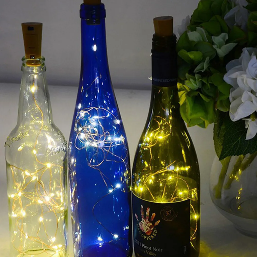 2M 20 LEDs Strips Stopper Wine Bottle Lamp RGB LED Strip Night Light Party Home Wedding Decoration Lamp String Copper Wire Lamp
2M 20 LEDs Strips Stopper Wine Bottle Lamp RGB LED Strip Night Light Party Home Wedding Decoration Lamp String Copper Wire Lamp