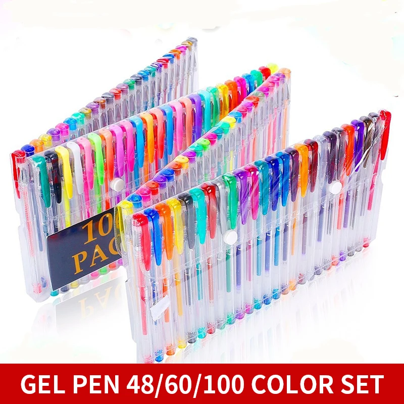 100Colors Gel Pens Set Glitter Refills Gel Ink Pen Metallic Pastel Neon Sketch Drawing Color Pen Art Stationery
100Colors Gel Pens Set Glitter Refills Gel Ink Pen Metallic Pastel Neon Sketch Drawing Color Pen Art Stationery