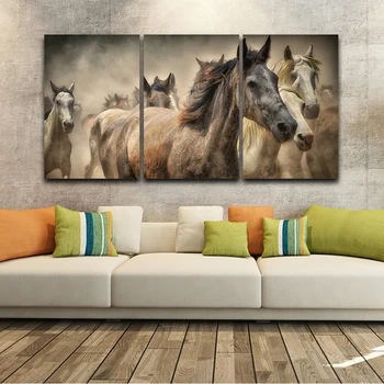 Modular Pictures Living Room HD Printed Canvas 3 Panels Running Horses Painting Home Decor Animals Poster Wall Art Framework 
Modular Pictures Living Room HD Printed Canvas 3 Panels Running Horses Painting Home Decor Animals Poster Wall Art Framework