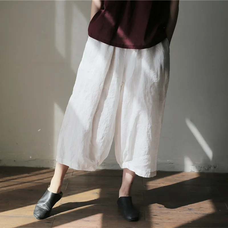 Johnature 2019 Summer Ramie Plus Size Comfortable Harem Pants Women New Solid Color Elastch Waist Vintage Loose Calf-length Pant
Johnature 2019 Summer Ramie Plus Size Comfortable Harem Pants Women New Solid Color Elastch Waist Vintage Loose Calf-length Pant