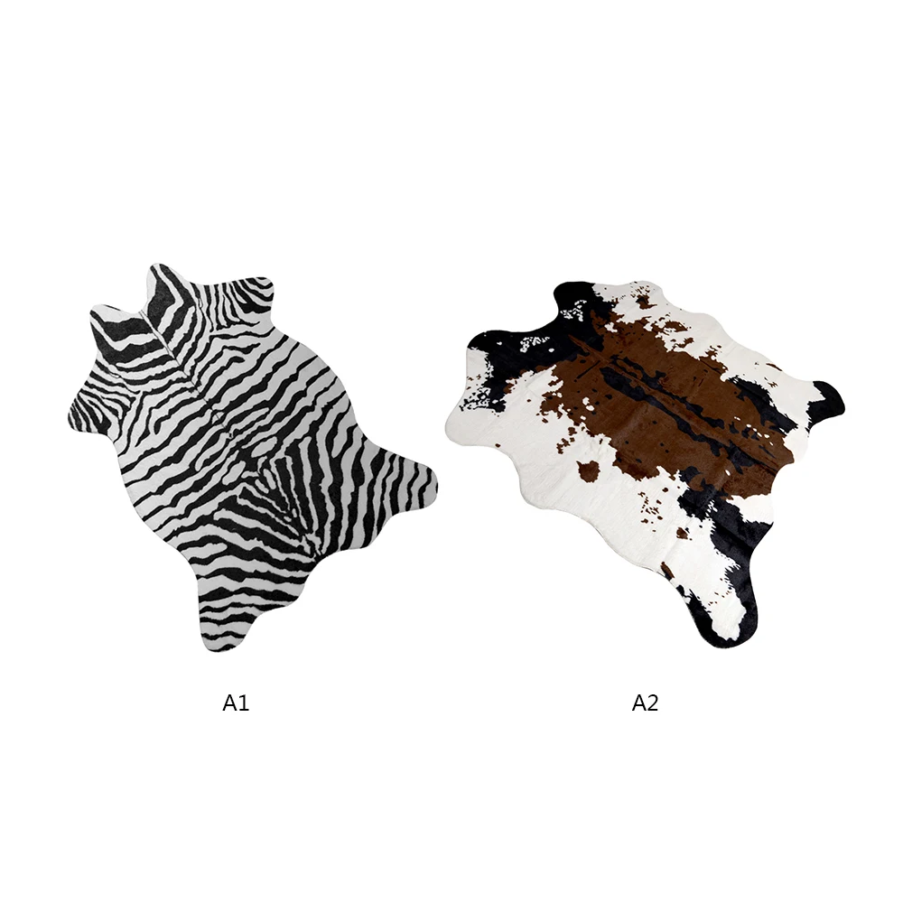 140*160cm Zebra/Cow Goat Printed Carpet Velvet Imitation Leather Rugs Cowhide Animal Skins Natural Shape Carpets Decoration Mats
140*160cm Zebra/Cow Goat Printed Carpet Velvet Imitation Leather Rugs Cowhide Animal Skins Natural Shape Carpets Decoration Mats