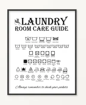 N2326 Laundry Care Guide Utility Room Washing Symbols Wall Sticker Silk Fabric Poster Art Indoor Decor Bright
N2326 Laundry Care Guide Utility Room Washing Symbols Wall Sticker Silk Fabric Poster Art Indoor Decor Bright