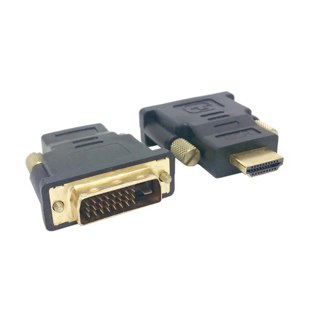 HDMI male to DVI-I DVI 24+5 Male adapter with Metal screw for PC Monitor 
HDMI male to DVI-I DVI 24+5 Male adapter with Metal screw for PC Monitor