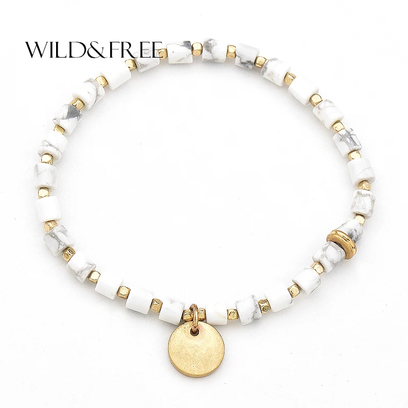 Wild&Free Handmade White Stone Bracelets & Bangle For Women Gold Pendant Adjustable Strand Charm Bracelet Jewelry Girl Gifts
Wild&Free Handmade White Stone Bracelets & Bangle For Women Gold Pendant Adjustable Strand Charm Bracelet Jewelry Girl Gifts