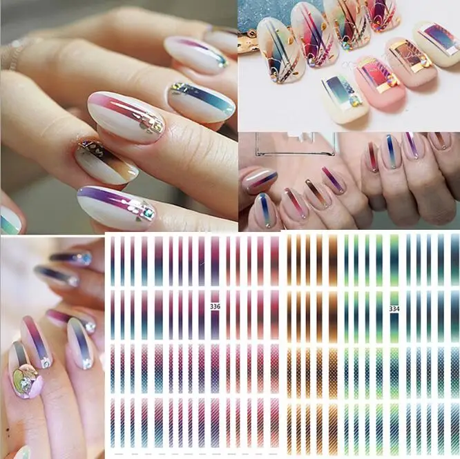 1pc Gradient Striped Lines 3D Nail Sticker Colorful Line Adhesive Decals Nail Accessories for Nail Art Decorations
1pc Gradient Striped Lines 3D Nail Sticker Colorful Line Adhesive Decals Nail Accessories for Nail Art Decorations
