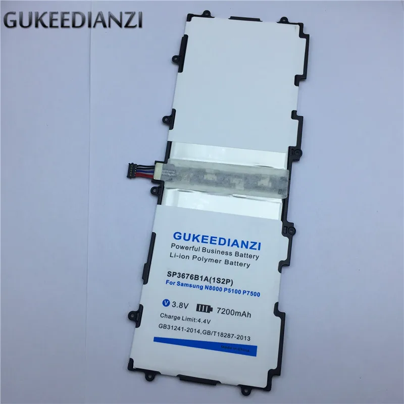 

GUKEEDIANZI Battery SP3676B1A(1S2P) For Samsung GALAXY Note 10.1 GT N8000 /8010/ P7500 P7510 Tab 2 /P5100 P5110 P5120 7200mAh