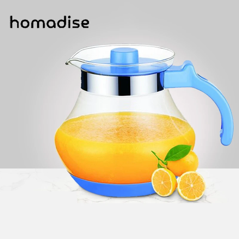 Homadise Glass Water Pot Fruit Infuser Heat-Esistant Stainless Steel Strainer Filter Juice Jug Glass Kettle Transparent Teapot
Homadise Glass Water Pot Fruit Infuser Heat-Esistant Stainless Steel Strainer Filter Juice Jug Glass Kettle Transparent Teapot