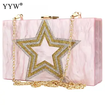 2018 Brand Fashion Shoulder Clutch Bag Women Luxury Evening Bag Star Printed Acrylic Small Day Clutches Lady Party Beauty Bag
2018 Brand Fashion Shoulder Clutch Bag Women Luxury Evening Bag Star Printed Acrylic Small Day Clutches Lady Party Beauty Bag