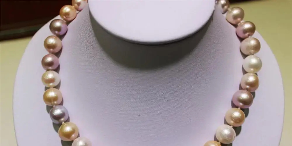 Multi-Color nearround Freshwater pearl necklace 17INCH 12-15mm"Handmade" Alloy a(5.18)
Multi-Color nearround Freshwater pearl necklace 17INCH 12-15mm"Handmade" Alloy a(5.18)