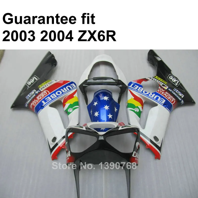 Injection molded fairings for Kawasaki ZX6R 2003 2004 white Ninja ZX 6R 636 03 04 fairing kit IT75
Injection molded fairings for Kawasaki ZX6R 2003 2004 white Ninja ZX 6R 636 03 04 fairing kit IT75