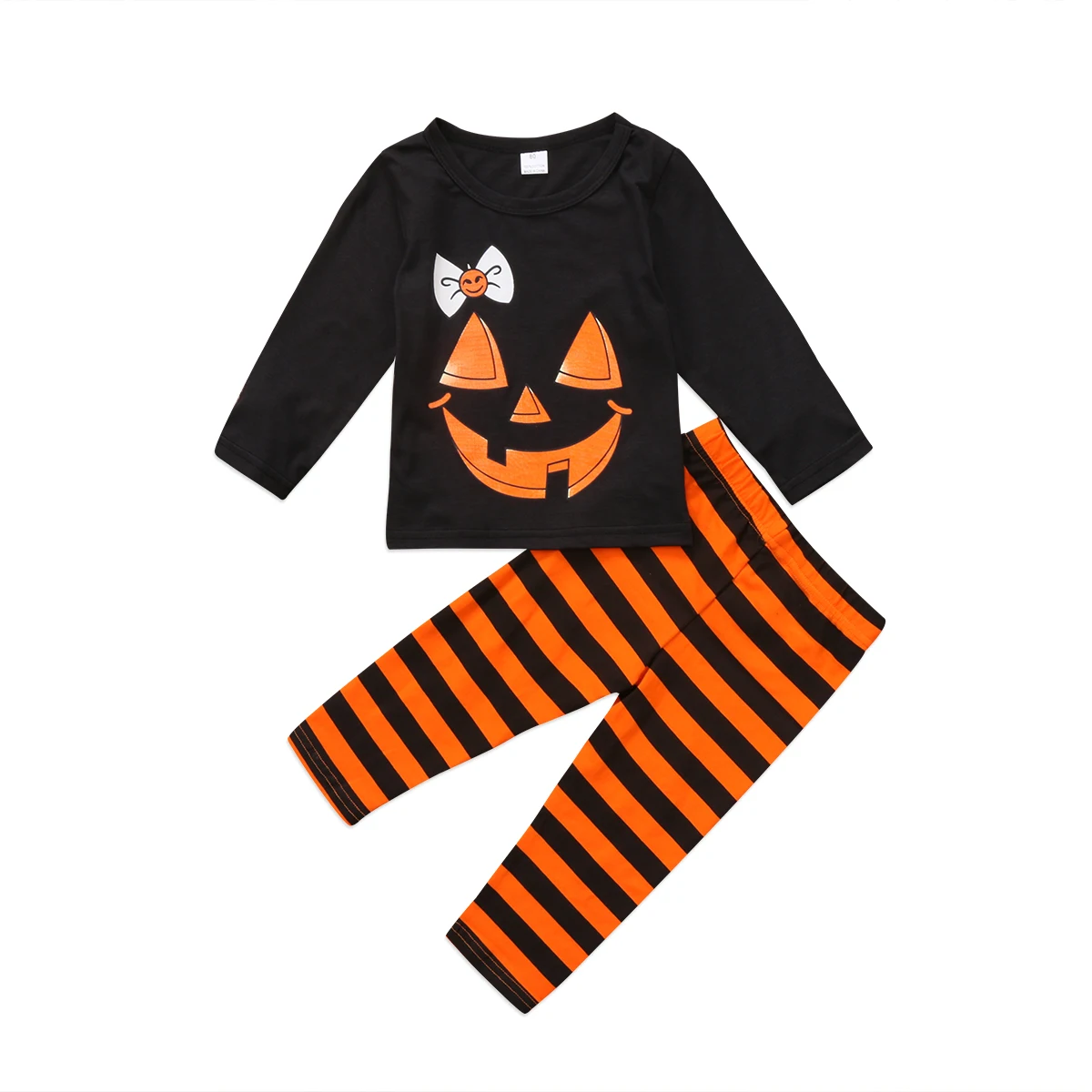 2PCS Toddler Baby Kids Girl Halloween Clothes Pumpkin Print T-shirt Tops Long Striped Pants Outfit Set
2PCS Toddler Baby Kids Girl Halloween Clothes Pumpkin Print T-shirt Tops Long Striped Pants Outfit Set