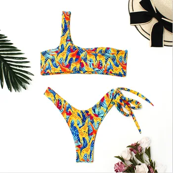 Sexy Brazilian Bandeau Push Up Bikini Set Print Single One Shoulder Micro Bikinis Women Swimwear Bandage Swimsuit Bathing Suits
Sexy Brazilian Bandeau Push Up Bikini Set Print Single One Shoulder Micro Bikinis Women Swimwear Bandage Swimsuit Bathing Suits