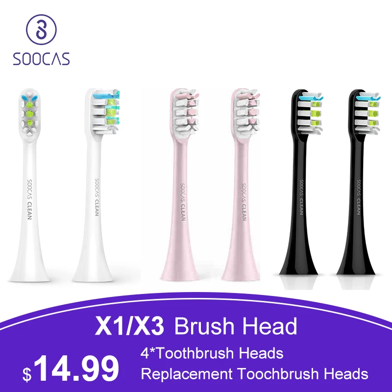 SOOCAS X3 X1 X5 Toothbrush Heads Xiaomi Mijia Replacement Tooth Brush Head Original Soocare Sonic Electric brush Head Ultrasonic
SOOCAS X3 X1 X5 Toothbrush Heads Xiaomi Mijia Replacement Tooth Brush Head Original Soocare Sonic Electric brush Head Ultrasonic