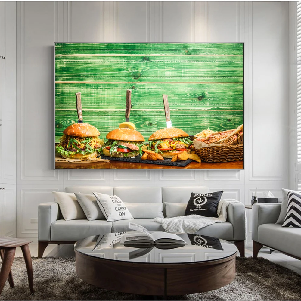 Realist Hamburger Wall Art Canvas Prints Restaurant Wall Decor Posters And Prints Delicious Food Picture For Kitchen Room Decor
Realist Hamburger Wall Art Canvas Prints Restaurant Wall Decor Posters And Prints Delicious Food Picture For Kitchen Room Decor