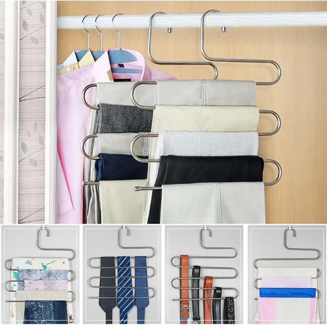 Multi Layers Metal Pant Slack Hangers Closet Storage for Jeans Trousers Space Saver Storage Pant Rack Multi Layers Hang
Multi Layers Metal Pant Slack Hangers Closet Storage for Jeans Trousers Space Saver Storage Pant Rack Multi Layers Hang