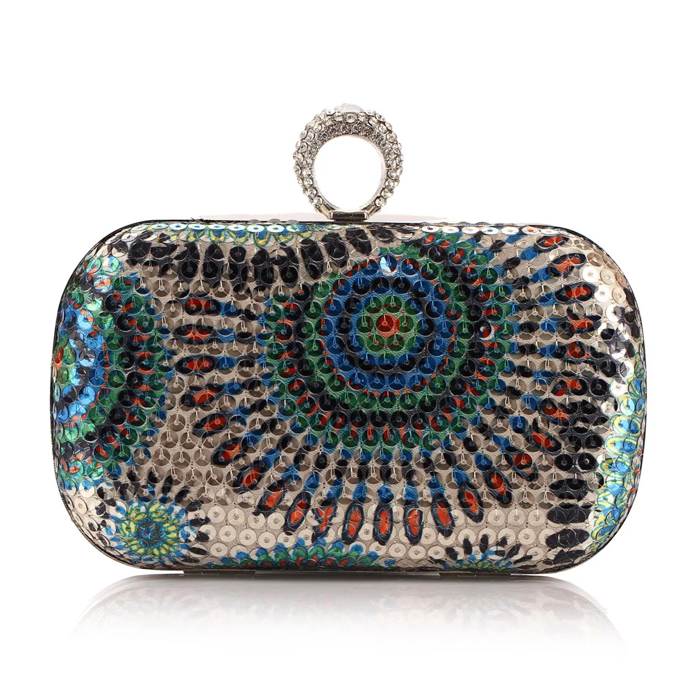 Vintage Colorful Sequins Evening Bag Fashion Charming Clutch Bag 
Vintage Colorful Sequins Evening Bag Fashion Charming Clutch Bag