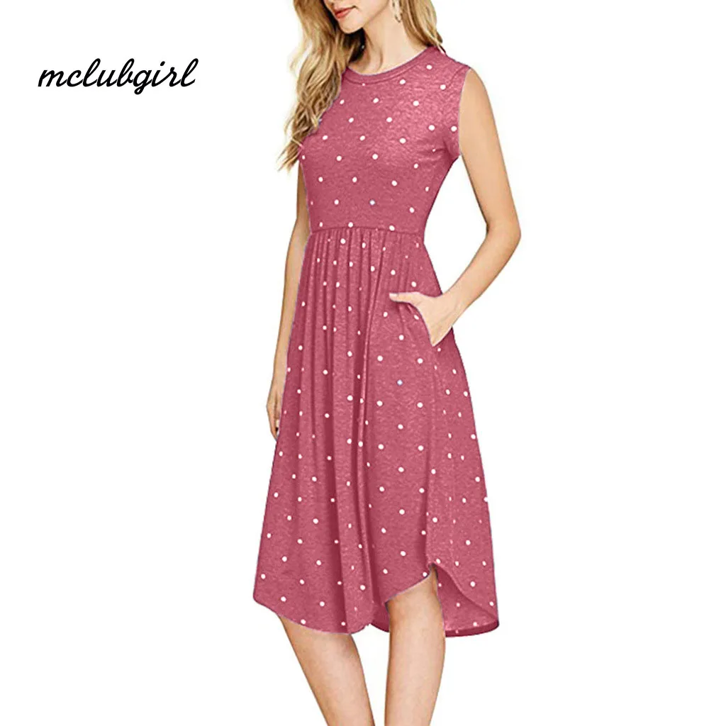 mclubgirl Summer New Women's Wear Wave Point Sleeveless Slim Pocket Dress Pleated Long Skirt
mclubgirl Summer New Women's Wear Wave Point Sleeveless Slim Pocket Dress Pleated Long Skirt