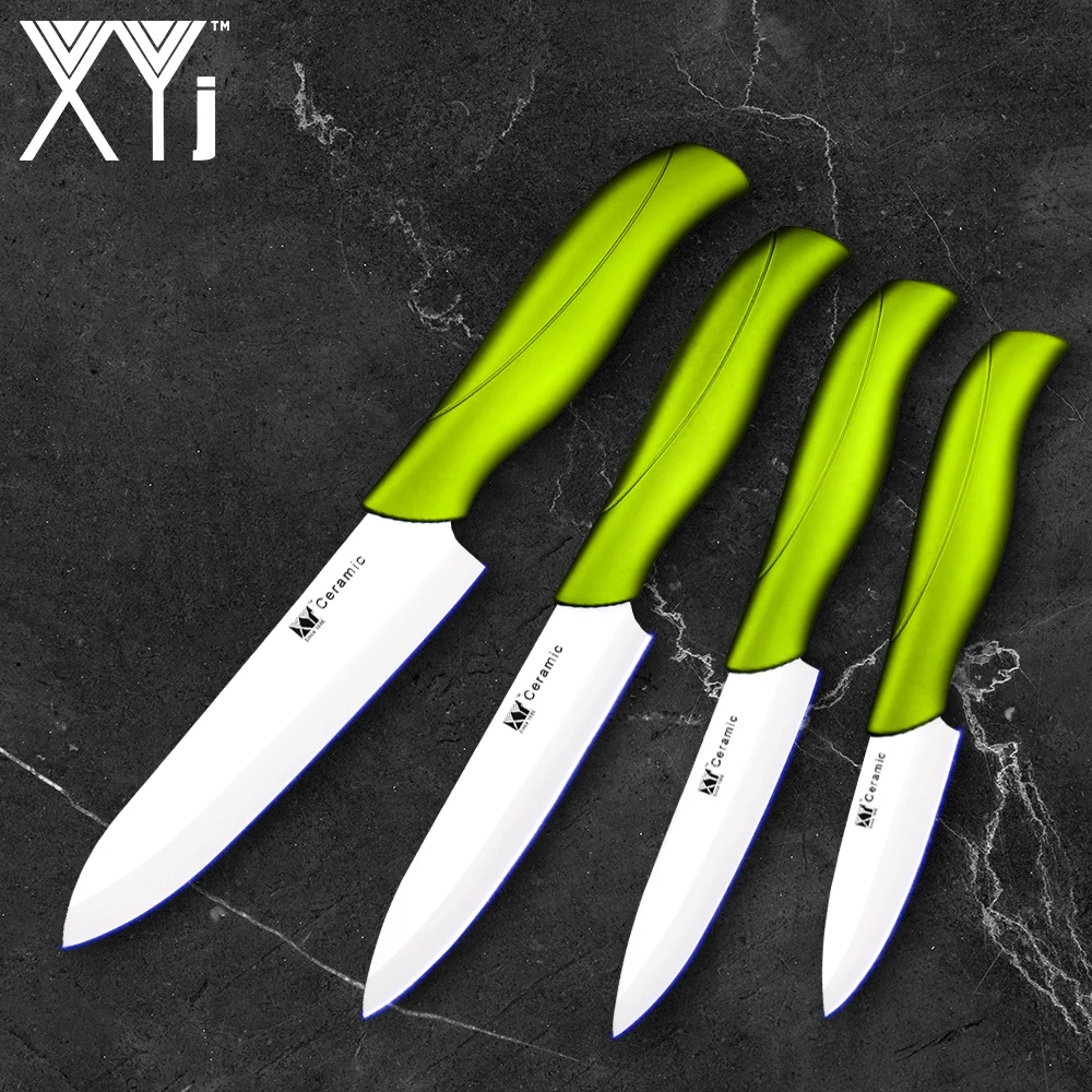 

XYj Black&White Blade Ceramic Kitchen Knife Zirconia Ceramic Knife Set 3" 4" 5" 6" inch + 4 Covers Gift Vege Meat Sushi Cleaver