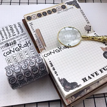 60mm vintage Black white English Words keyboard weekly plan Decoration planner washi tape DIY scrapbooking masking tape Escolar
60mm vintage Black white English Words keyboard weekly plan Decoration planner washi tape DIY scrapbooking masking tape Escolar