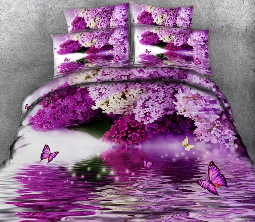 Purple hyacinths and butterflies on water 3d effect photo bed linen can be customized photo pattern
Purple hyacinths and butterflies on water 3d effect photo bed linen can be customized photo pattern