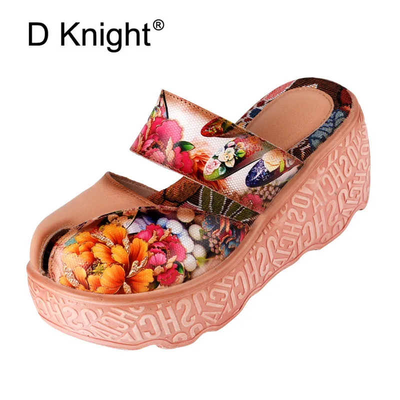 D Knight Brand Fashion Flip Flops High Wedges Handmade Flower Slides Genuine Leather Slippers For Women Outdoor Slippers Shoes
D Knight Brand Fashion Flip Flops High Wedges Handmade Flower Slides Genuine Leather Slippers For Women Outdoor Slippers Shoes