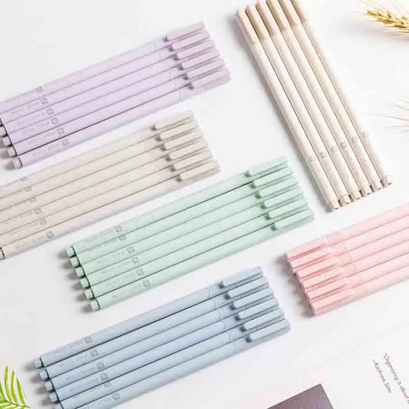 4 Pcs Simple Wheat Straw Press Gel Pen 0.38mm Refill Black Ink Stationary Kawaii Cute Korea Japanese Kawai School Material
4 Pcs Simple Wheat Straw Press Gel Pen 0.38mm Refill Black Ink Stationary Kawaii Cute Korea Japanese Kawai School Material