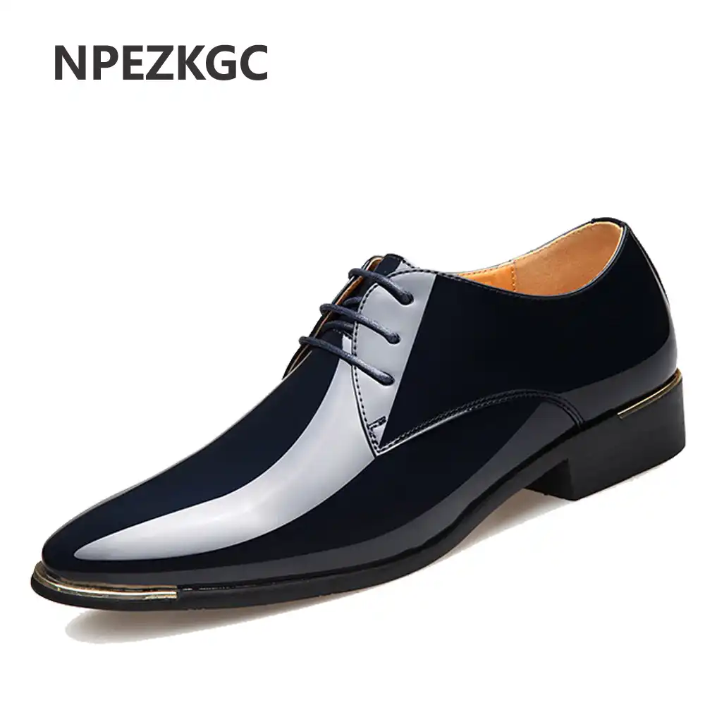 black leather shoes
