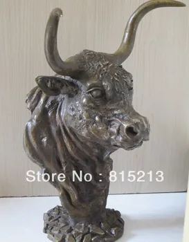 bi00379 20"Western Art Bronze sculpture Bull Ox Head Statue Copper Art Ox Horn statue
bi00379 20"Western Art Bronze sculpture Bull Ox Head Statue Copper Art Ox Horn statue