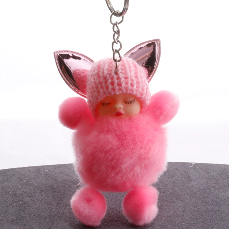 Sleeping Baby Doll Ball Key Chain Car Keyring Holder Bag Pendant Charm Keychain Plush Fur New Cute Women Key 6C2531
Sleeping Baby Doll Ball Key Chain Car Keyring Holder Bag Pendant Charm Keychain Plush Fur New Cute Women Key 6C2531
