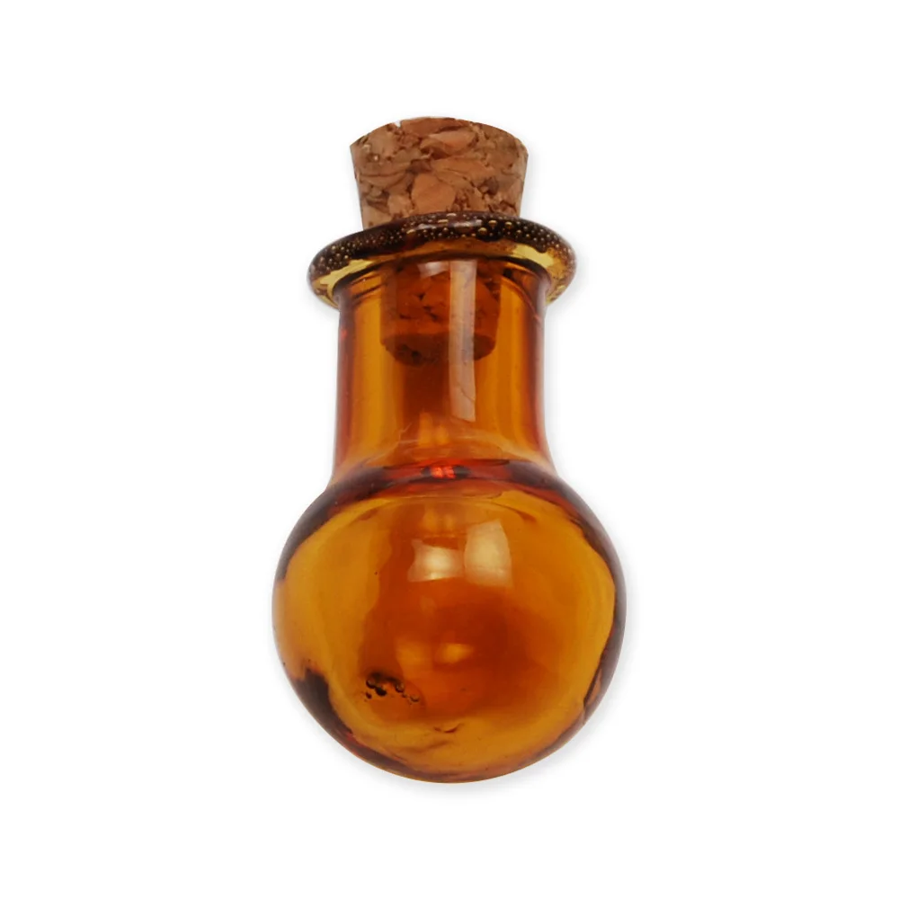 

Solid Color Glass Corked Wishing Bottles Jars Message Vials, Cute Glass Bulb Bottle With Stopper, 10pcs/lot