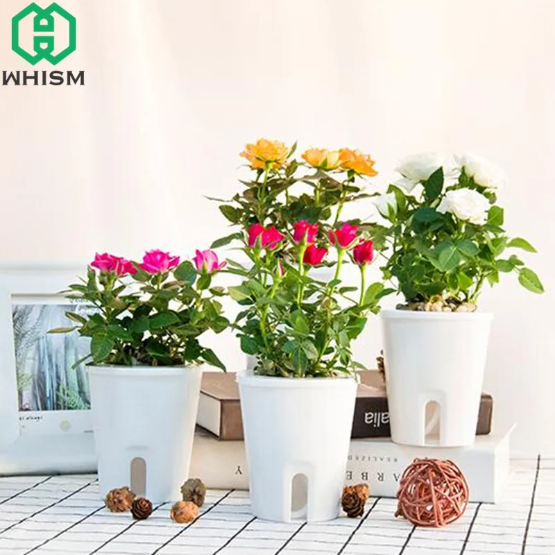 WHISM Plastic Flower Pots Automatic Self Watering Garden Pots Planters Decorative Flowerpot Balcony Flower Pot Garden Supplies
WHISM Plastic Flower Pots Automatic Self Watering Garden Pots Planters Decorative Flowerpot Balcony Flower Pot Garden Supplies