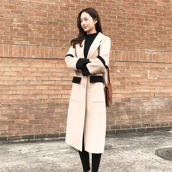 Autumn Winter 2018 New Women Elegant Wool Blends Outwear Female Fashion Loose Long Woolen Single Breasted Lapel Jacket Coat O626
Autumn Winter 2018 New Women Elegant Wool Blends Outwear Female Fashion Loose Long Woolen Single Breasted Lapel Jacket Coat O626