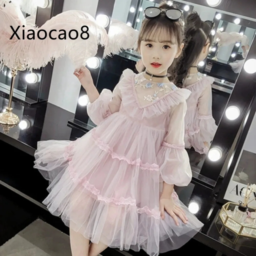 Spring Kids Long Sleeve Ruffles Princess Dress Cute Solid Dresses for Girls 2019High Quality Summer Party Dress Children Clothes
Spring Kids Long Sleeve Ruffles Princess Dress Cute Solid Dresses for Girls 2019High Quality Summer Party Dress Children Clothes