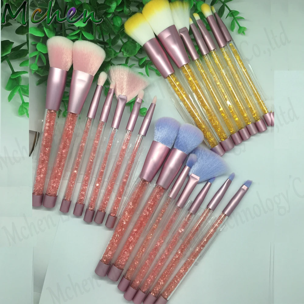 7 шт. 12 блестящие бриллиантовые кисти для макияжа в виде единорога|brush kit|make brush setmake