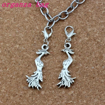 100Pcs/lots Zinc alloy Phoenix Bird Charms Bead with Lobster clasp Fit Charm Bracelet DIY Jewelry 11.5x45mm A-252b
100Pcs/lots Zinc alloy Phoenix Bird Charms Bead with Lobster clasp Fit Charm Bracelet DIY Jewelry 11.5x45mm A-252b