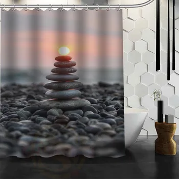 Custom Zen stone Shower Curtain Polyester Fabric Customized More Size Bathroom Shower Curtains Drop Shipping
Custom Zen stone Shower Curtain Polyester Fabric Customized More Size Bathroom Shower Curtains Drop Shipping