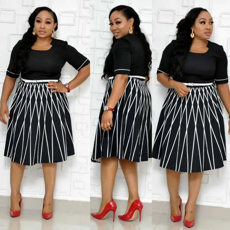 African Clothes Office Lady A-Line Dress High Quality Striped Printed High Waist Knee Length Belt Maxi Dress Bodycon Party
African Clothes Office Lady A-Line Dress High Quality Striped Printed High Waist Knee Length Belt Maxi Dress Bodycon Party
