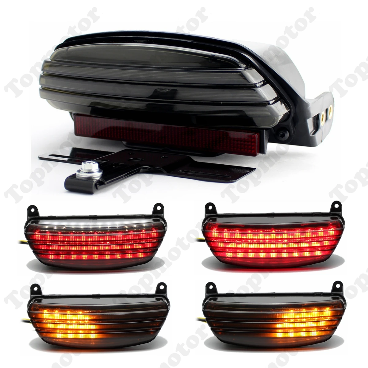 Motorbike Parts Smoke Tri-Bar Fender LED Turn Tail Light +Bracket For Harley Softail FXSTB 2006-2016 2010 2011 2012 2013
Motorbike Parts Smoke Tri-Bar Fender LED Turn Tail Light +Bracket For Harley Softail FXSTB 2006-2016 2010 2011 2012 2013