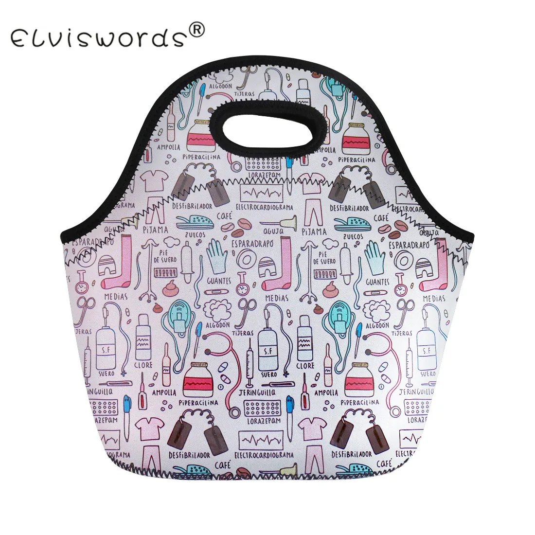 ELVISWORDS Women Men Thermal Lunch Bag Nurse Print Kids Girls Insulated Cooler Storage Picnic Bag Kids Student Pouch Food Bags
ELVISWORDS Women Men Thermal Lunch Bag Nurse Print Kids Girls Insulated Cooler Storage Picnic Bag Kids Student Pouch Food Bags