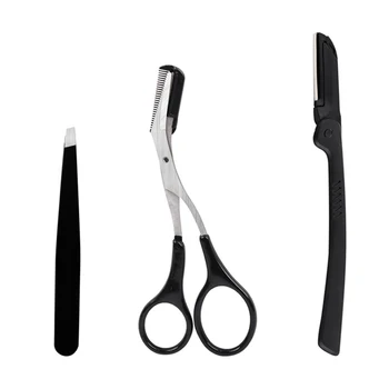 YOKPN 3 Pcs Eyebrow Shaping Set Black Stainless Steel Eyebrow Trimmer Eyebrows Clip Eye Brow Razor Beauty Makeup Scissors
YOKPN 3 Pcs Eyebrow Shaping Set Black Stainless Steel Eyebrow Trimmer Eyebrows Clip Eye Brow Razor Beauty Makeup Scissors