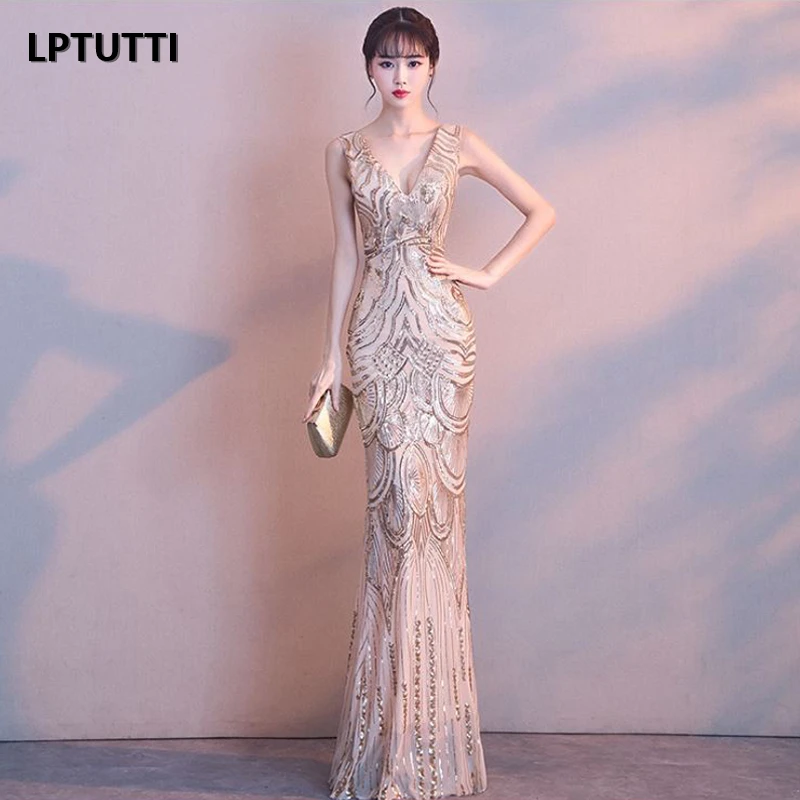 LPTUTTI Sequin V-neck Plus Size New For Women Elegant Date Ceremony Party Prom Gown Formal Gala Luxury Long Evening Dresses
LPTUTTI Sequin V-neck Plus Size New For Women Elegant Date Ceremony Party Prom Gown Formal Gala Luxury Long Evening Dresses