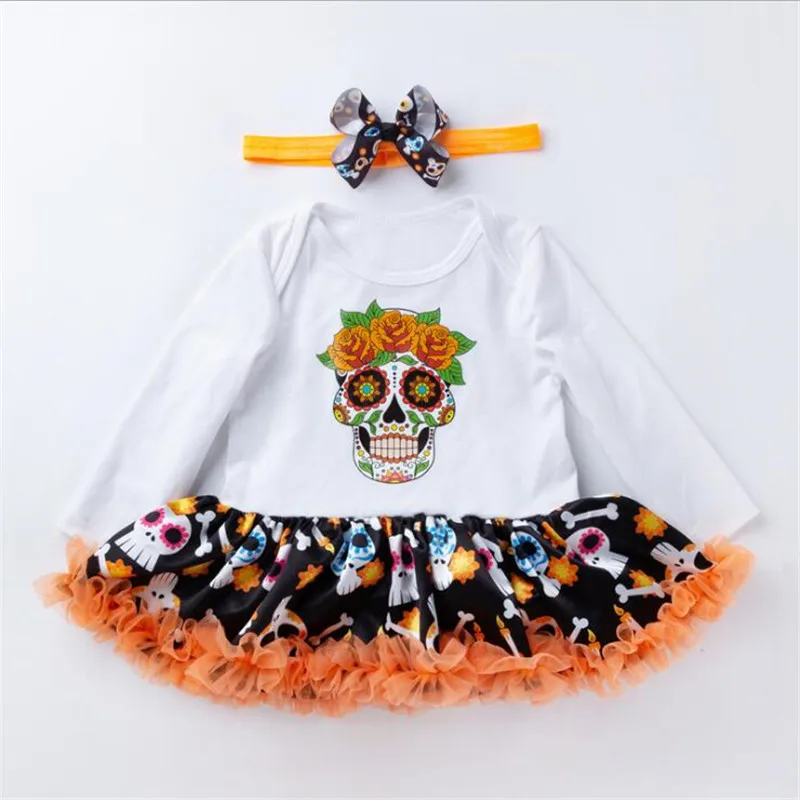 Infant Baby Girls Skull Halloween Costumes Pumpkin Cosplay Outfits Romper with Tutu Bodysuit and Headband 2pcs Festival Clothes
Infant Baby Girls Skull Halloween Costumes Pumpkin Cosplay Outfits Romper with Tutu Bodysuit and Headband 2pcs Festival Clothes