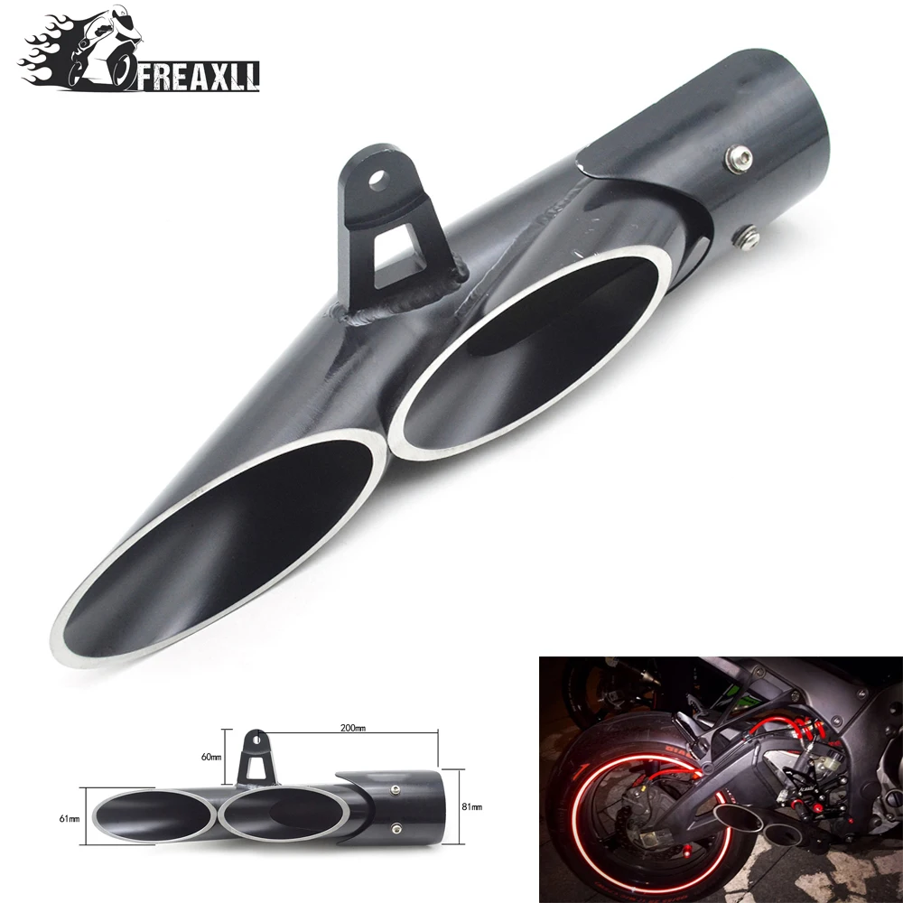 Universal Motorcycle dual toce slip-on Exhaust Muffler double holes For YAMAHA R6 2006-2015 CBR500R GSXR1000R Stainless Steel
Universal Motorcycle dual toce slip-on Exhaust Muffler double holes For YAMAHA R6 2006-2015 CBR500R GSXR1000R Stainless Steel